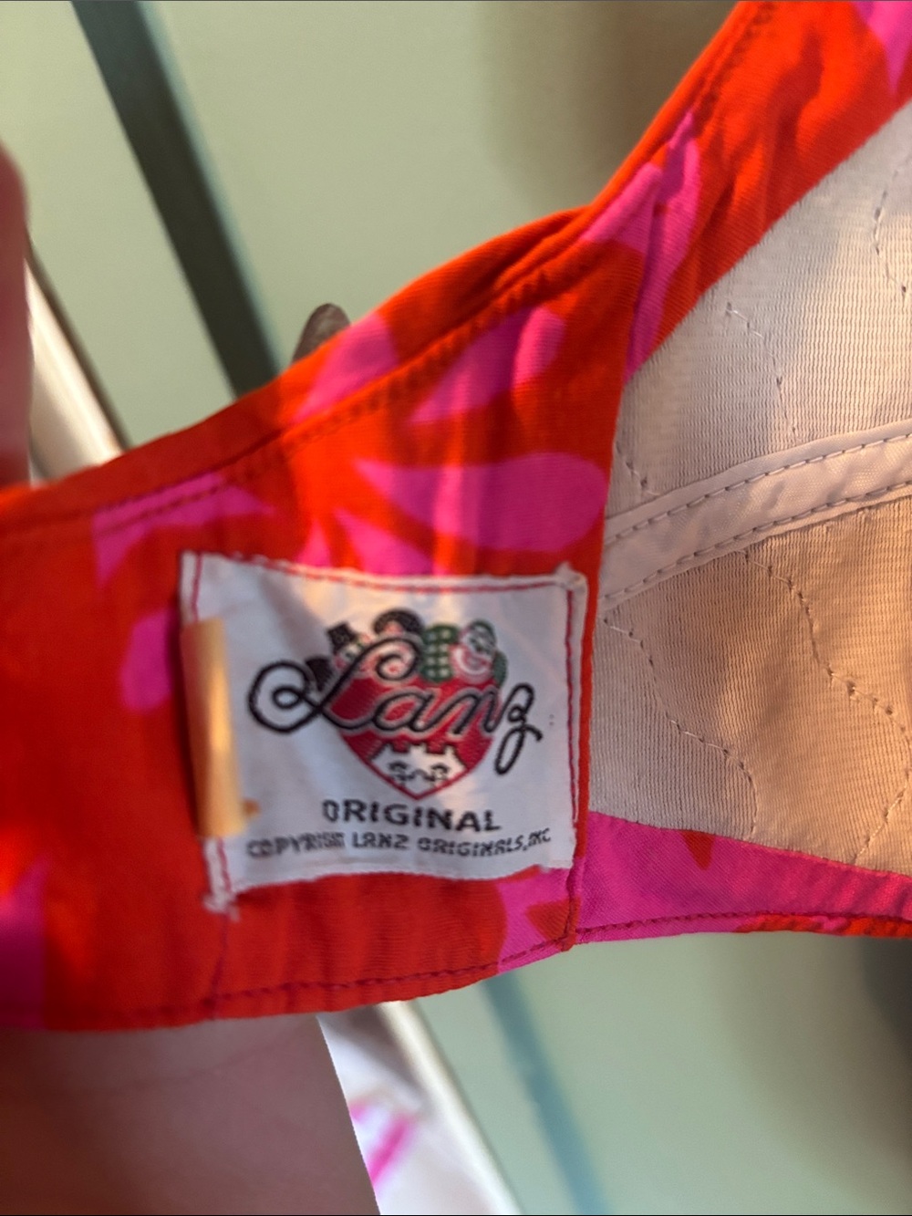 Vintage Pink and Red Women's Bikini Set - Picture 2 of 9